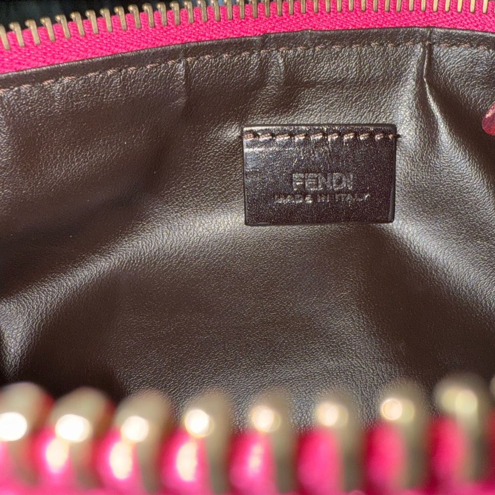 AUTHENTIC FENDI MULTI COLOR MONOGRAMMED CANVAS POUCH - EUC PRELOVED-EUC - Picture 6 of 15